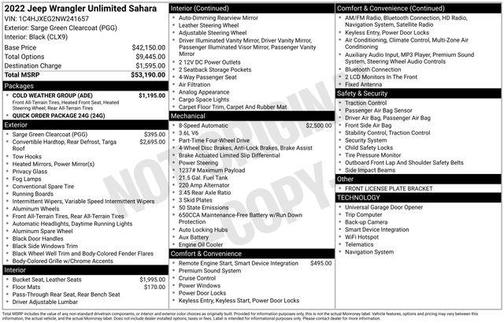 2022 Jeep Wrangler Unlimited Sahara