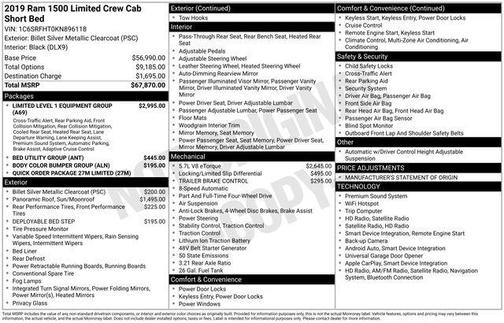 Billet Silver Metallic Clearcoat 2019 RAM 1500 Limited