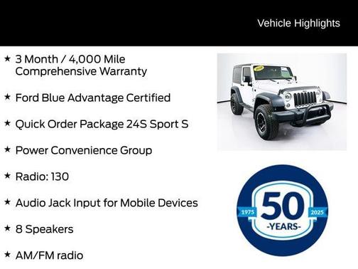 Bright White Clearcoat 2018 Jeep Wrangler JK Sport