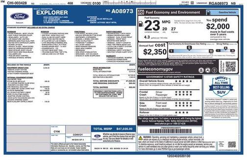 Stone Blue Metallic 2024 Ford Explorer XLT