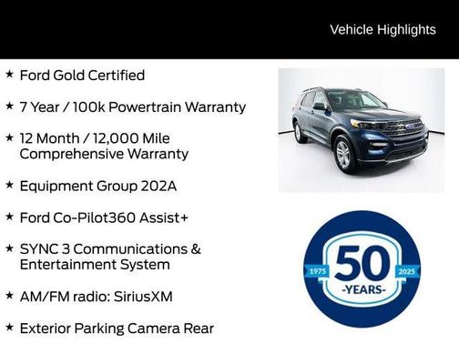 Stone Blue Metallic 2024 Ford Explorer XLT