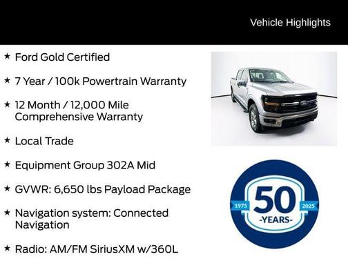Iconic Silver Metallic 2024 Ford F-150 XLT
