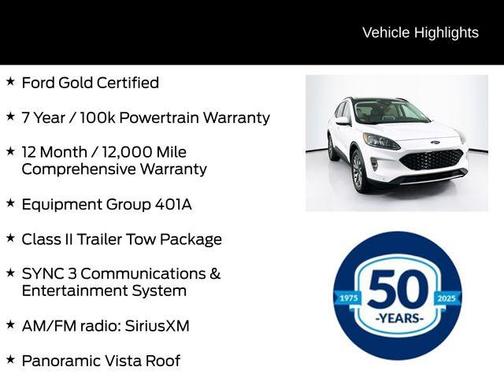 White Metallic 2022 Ford Escape Titanium