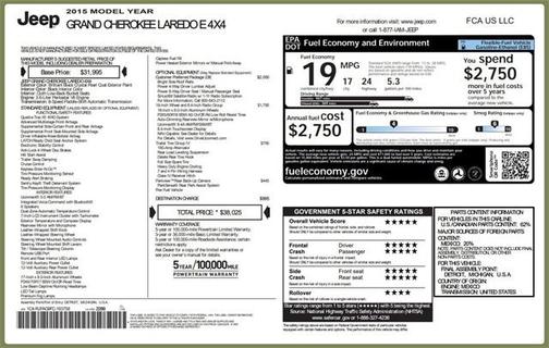2015 Jeep Grand Cherokee Laredo