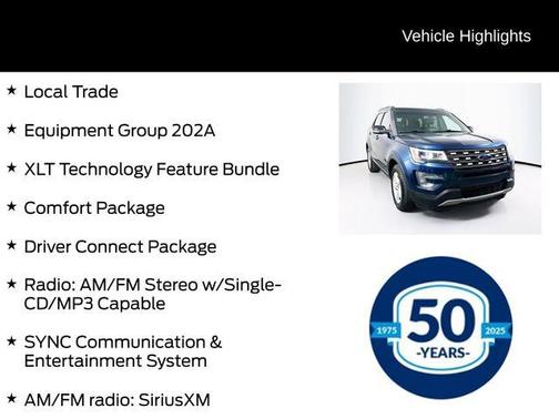 Blue Jeans Metallic 2017 Ford Explorer XLT