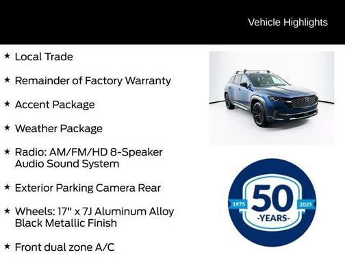 Ingot Blue Metallic 2025 Mazda CX-50 2.5 S Select Package