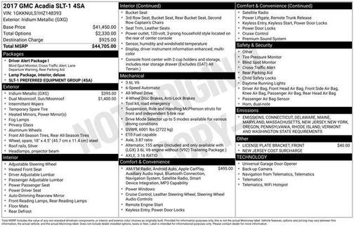 2017 GMC Acadia SLT-1