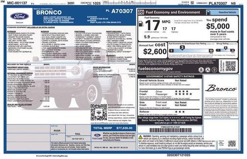 Robins Egg Blue 2023 Ford Bronco Heritage Limited Edition