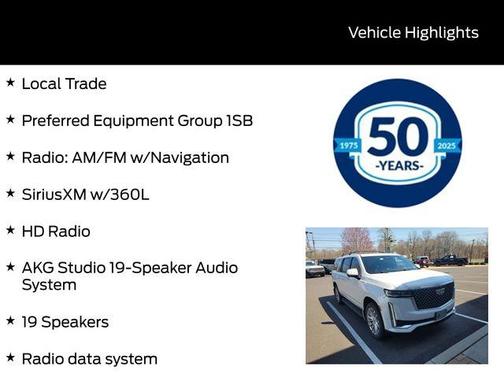 Crystal White Tri-Coat 2023 Cadillac Escalade ESV Premium Luxury