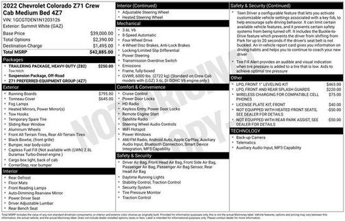 2022 Chevrolet Colorado Z71