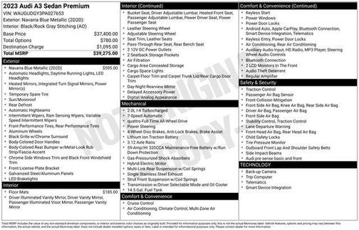 2023 Audi A3 40 Premium