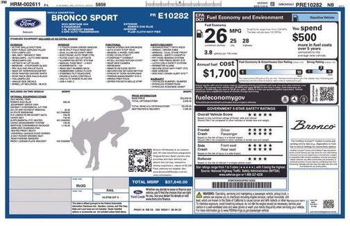 Blue 2023 Ford Bronco Sport Heritage