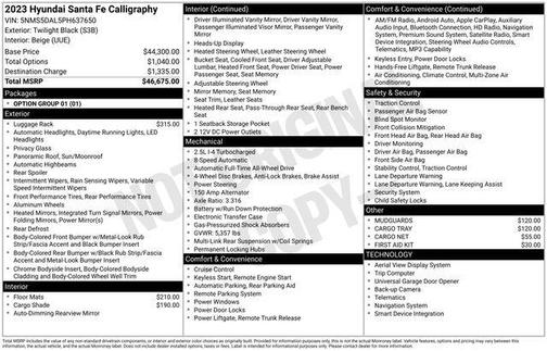 2023 Hyundai SANTA FE Calligraphy
