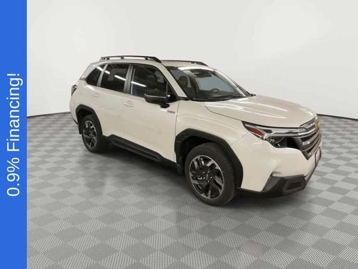 Crystal White Pearl 2025 Subaru Forester Limited Hybrid