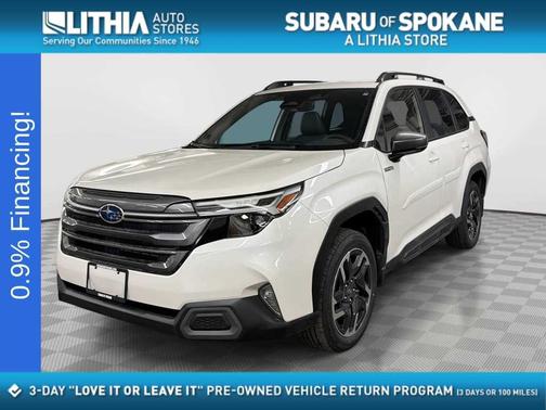 Crystal White Pearl 2025 Subaru Forester Limited Hybrid