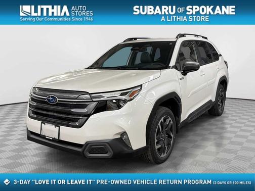 Crystal White Pearl 2025 Subaru Forester Limited Hybrid
