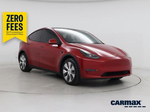 Red 2023 Tesla Model Y Long Range