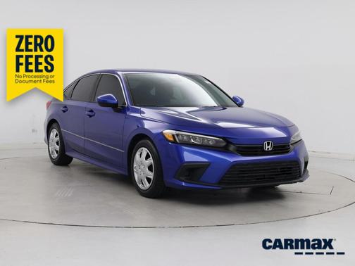 Blue 2022 Honda Civic LX