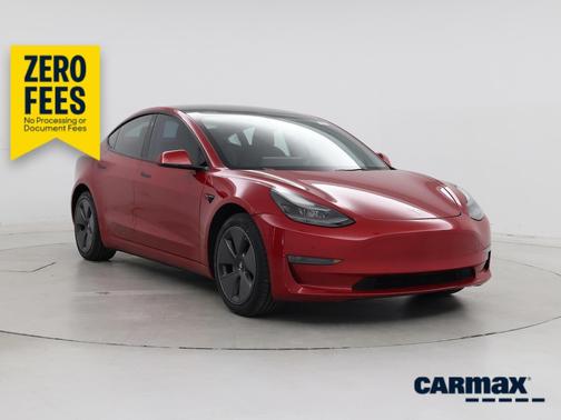 Red 2022 Tesla Model 3