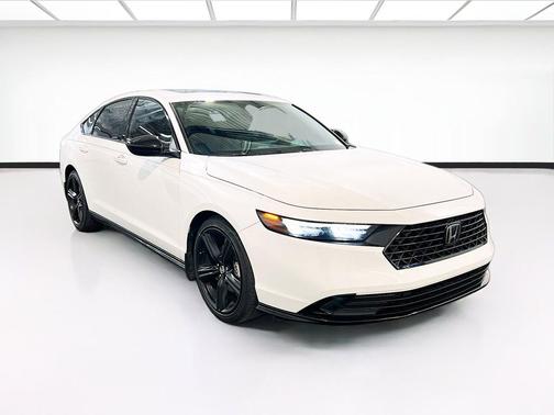White 2025 Honda Accord Hybrid Sport-L