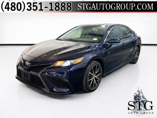 Blue 2021 Toyota Camry SE