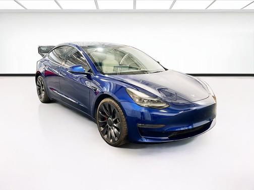 Deep Blue Metallic 2022 Tesla Model 3 Performance