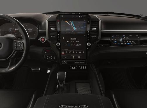 Diamond Black Crystal Pearlcoat 2026 RAM 1500 RHO Crew Cab 4x4 5'7' Box