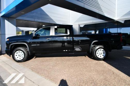 Black 2026 Chevrolet Silverado 3500 Crew Cab, Long Bed, WT Dual Rear Wheel, RWD