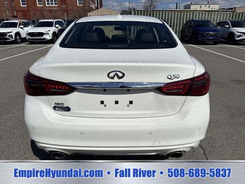 Pure White 2023 INFINITI Q50 3.0t LUXE