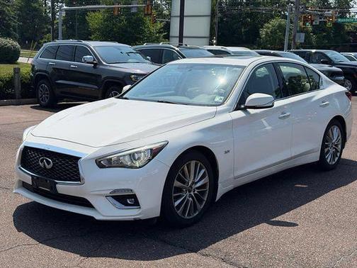 Pure White 2019 INFINITI Q50 3.0t LUXE