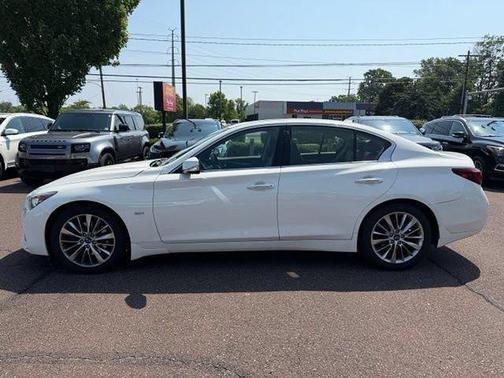 Pure White 2019 INFINITI Q50 3.0t LUXE