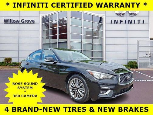 Black Obsidian 2023 INFINITI Q50 3.0t LUXE