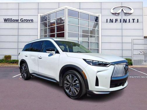 Radiant White 2026 INFINITI QX60 LUXE AWD