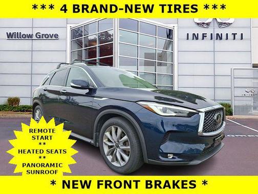 Hermosa Blue 2021 INFINITI QX50 LUXE AWD