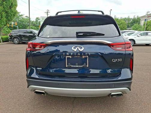 Hermosa Blue 2021 INFINITI QX50 LUXE AWD