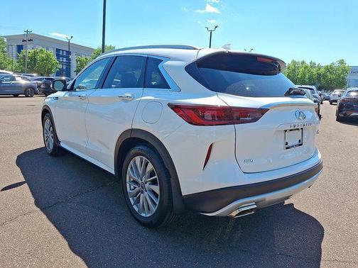 Lunar White 2023 INFINITI QX50 LUXE AWD