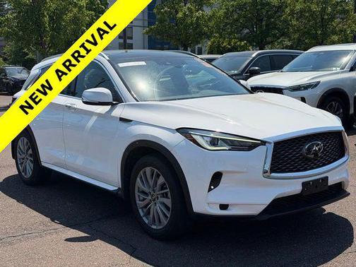 Lunar White 2023 INFINITI QX50 LUXE AWD