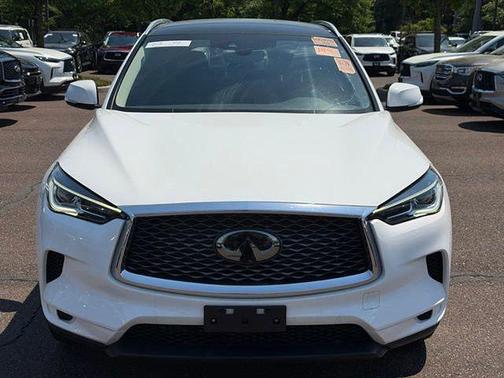 Lunar White 2023 INFINITI QX50 LUXE AWD