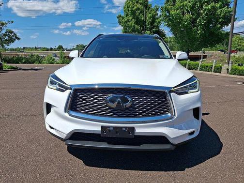 Lunar White 2023 INFINITI QX50 LUXE AWD