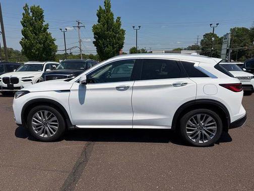 Lunar White 2023 INFINITI QX50 LUXE AWD