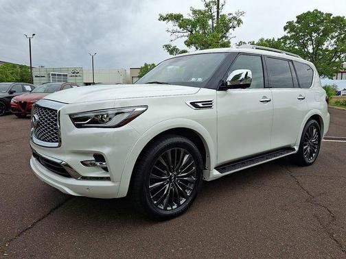Moonstone White 2024 INFINITI QX80 SENSORY AWD