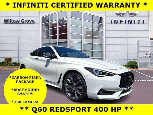 Majestic White 2022 INFINITI Q60 3.0t Red Sport 400