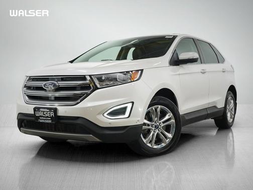 White Platinum Clearcoat Metallic 2015 Ford Edge Titanium