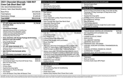 2021 Chevrolet Silverado 1500 RST