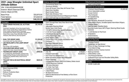 2021 Jeep Wrangler Unlimited Sport Altitude