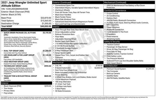 2021 Jeep Wrangler Unlimited Sport Altitude