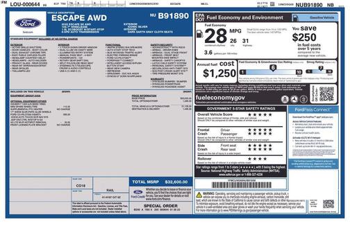 Iconic Silver Metallic 2022 Ford Escape SE