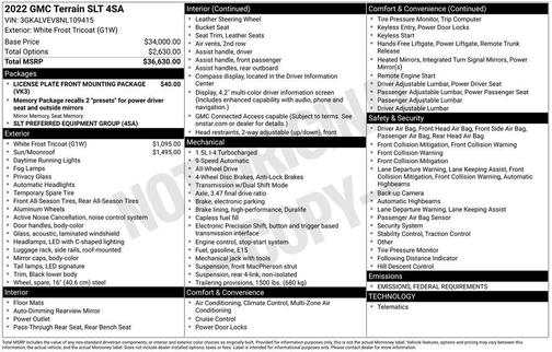 2022 GMC Terrain SLT