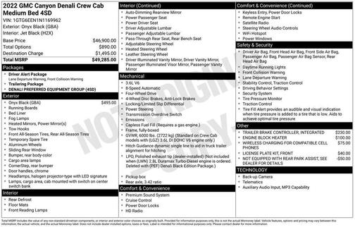 2022 GMC Canyon Denali