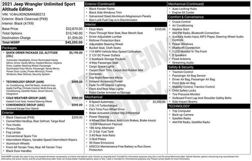 2021 Jeep Wrangler Unlimited Sport Altitude